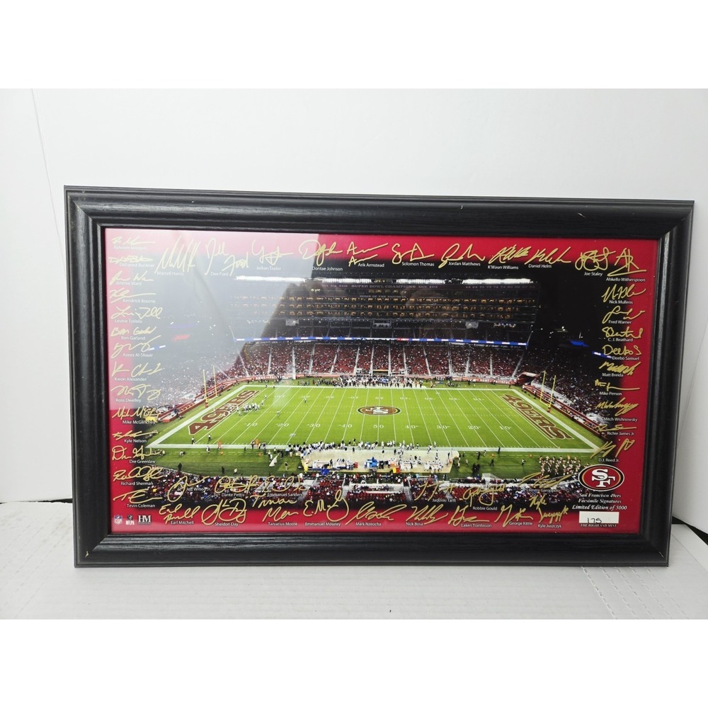 Highland Mint San Francisco 49ERS Signature Gridiron #175 framed football